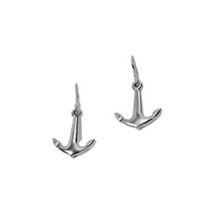 Philippakis Σκουλαρίκια Άγκυρες Ασημένια Μασίφ 925 - 1.6 cm x 2  x 3 mm